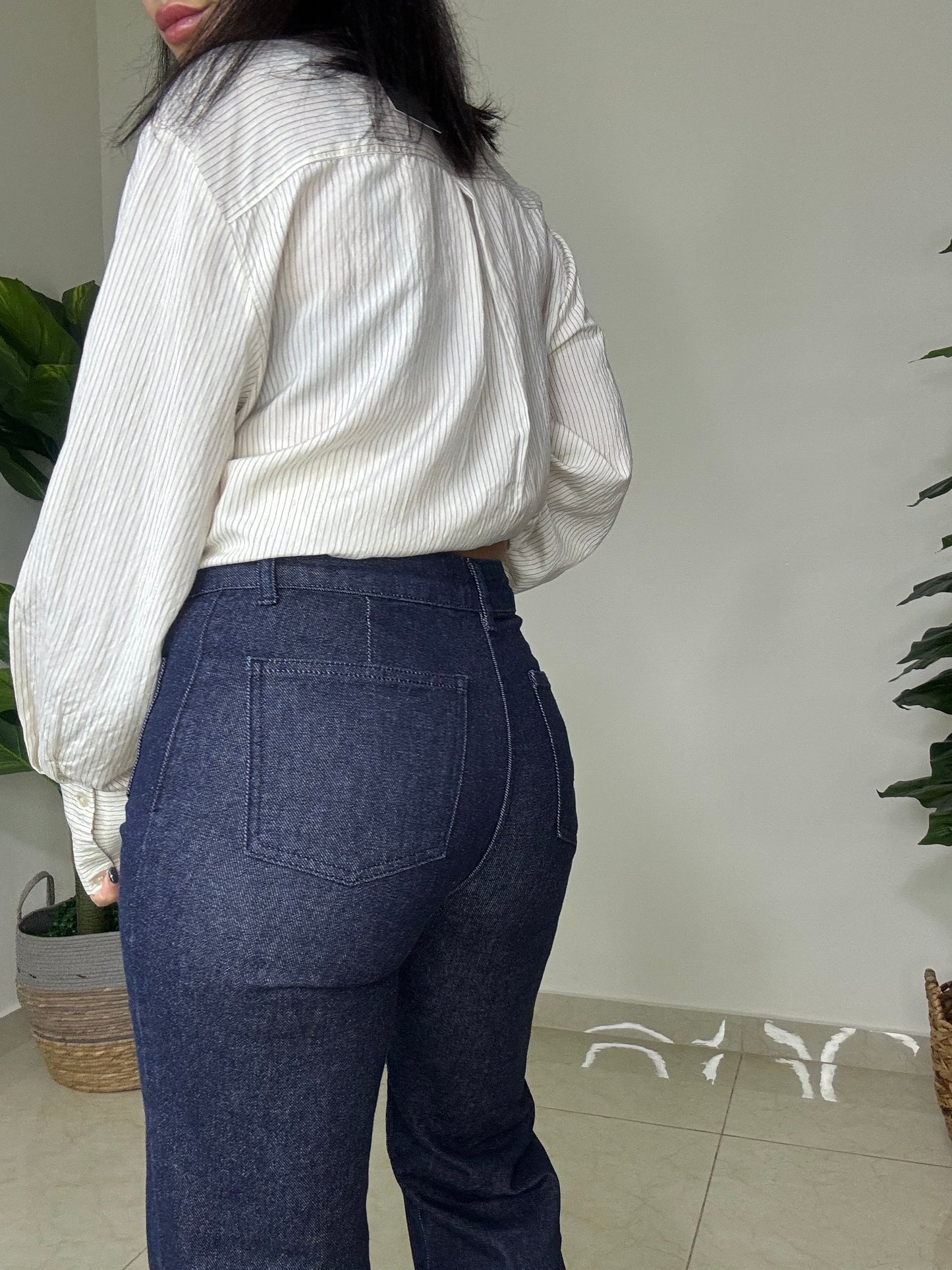 Flared denim jeans - Dark Blue -