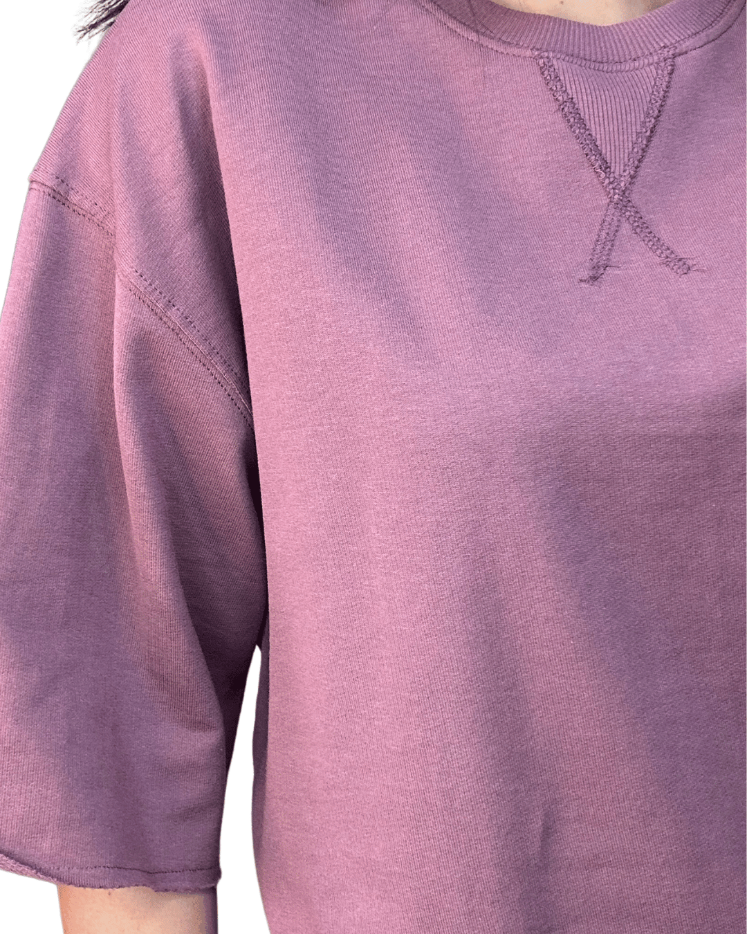 Half-Sleeve Oversized Sweater