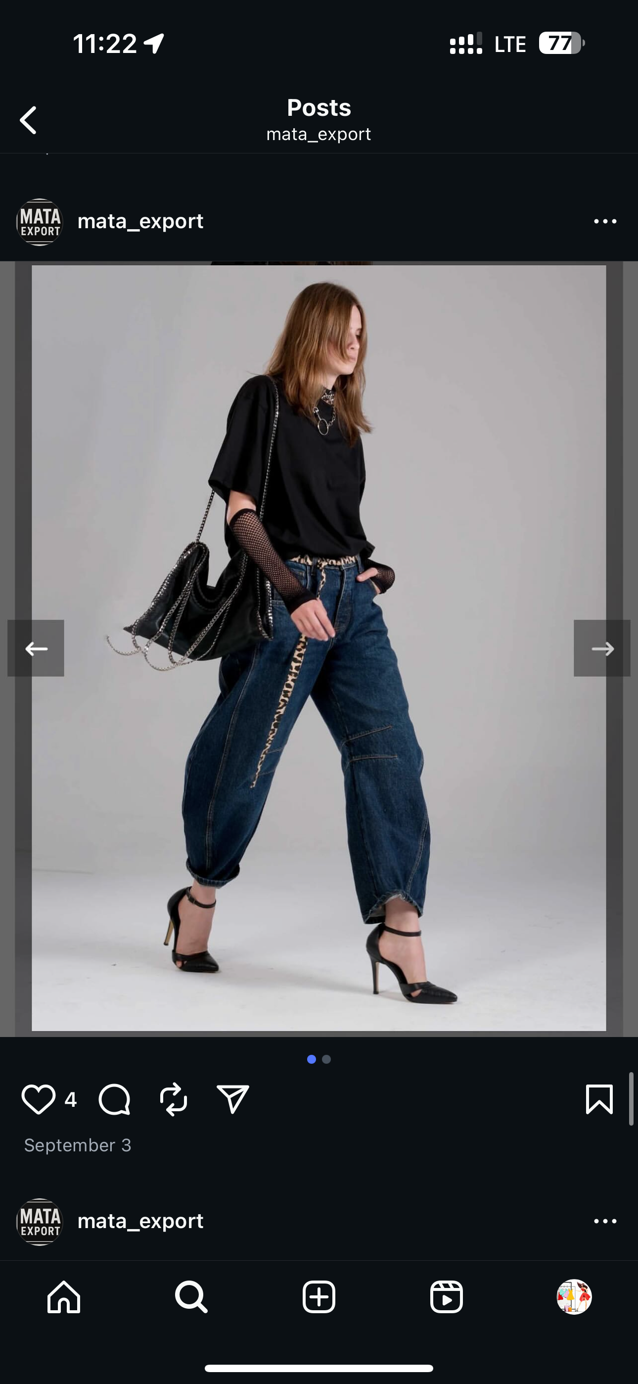 Barrel Jeans Dark Blue