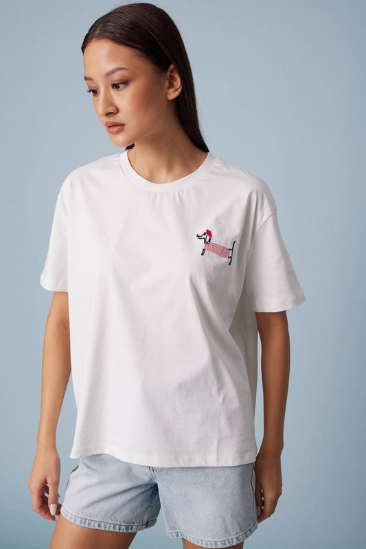 Dog Sketch Tee – Relaxed Fit