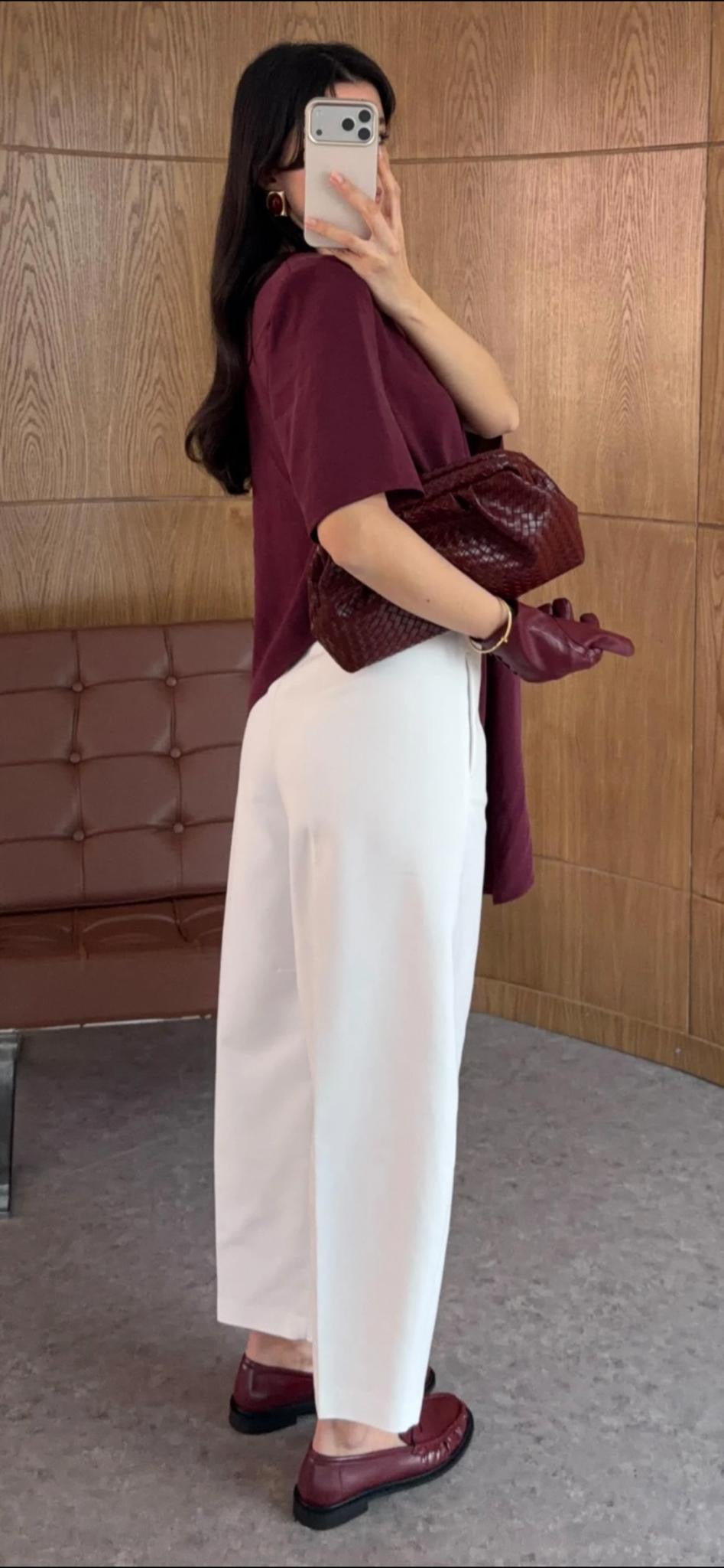 The Sculptural Tailored Balloon Pant - White Color-