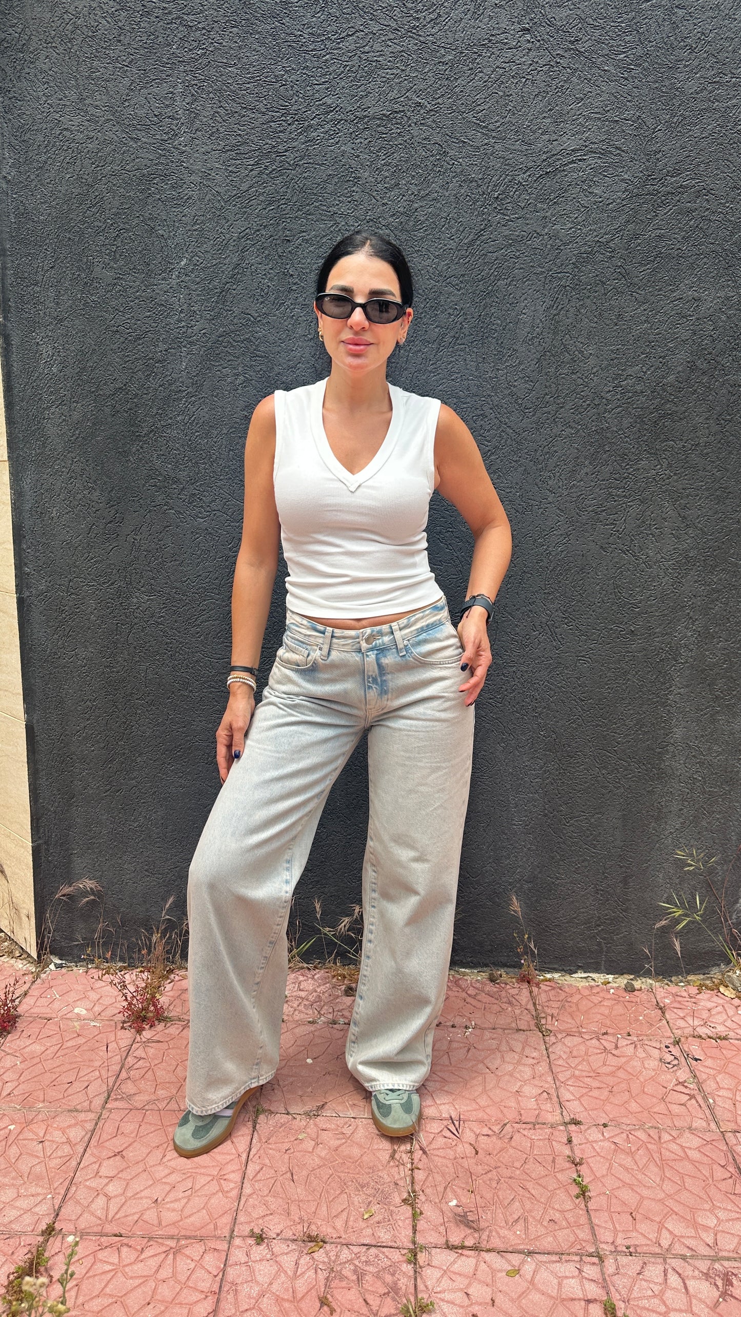 The Ultra-Light Blue Wide-Leg Denim Jeans