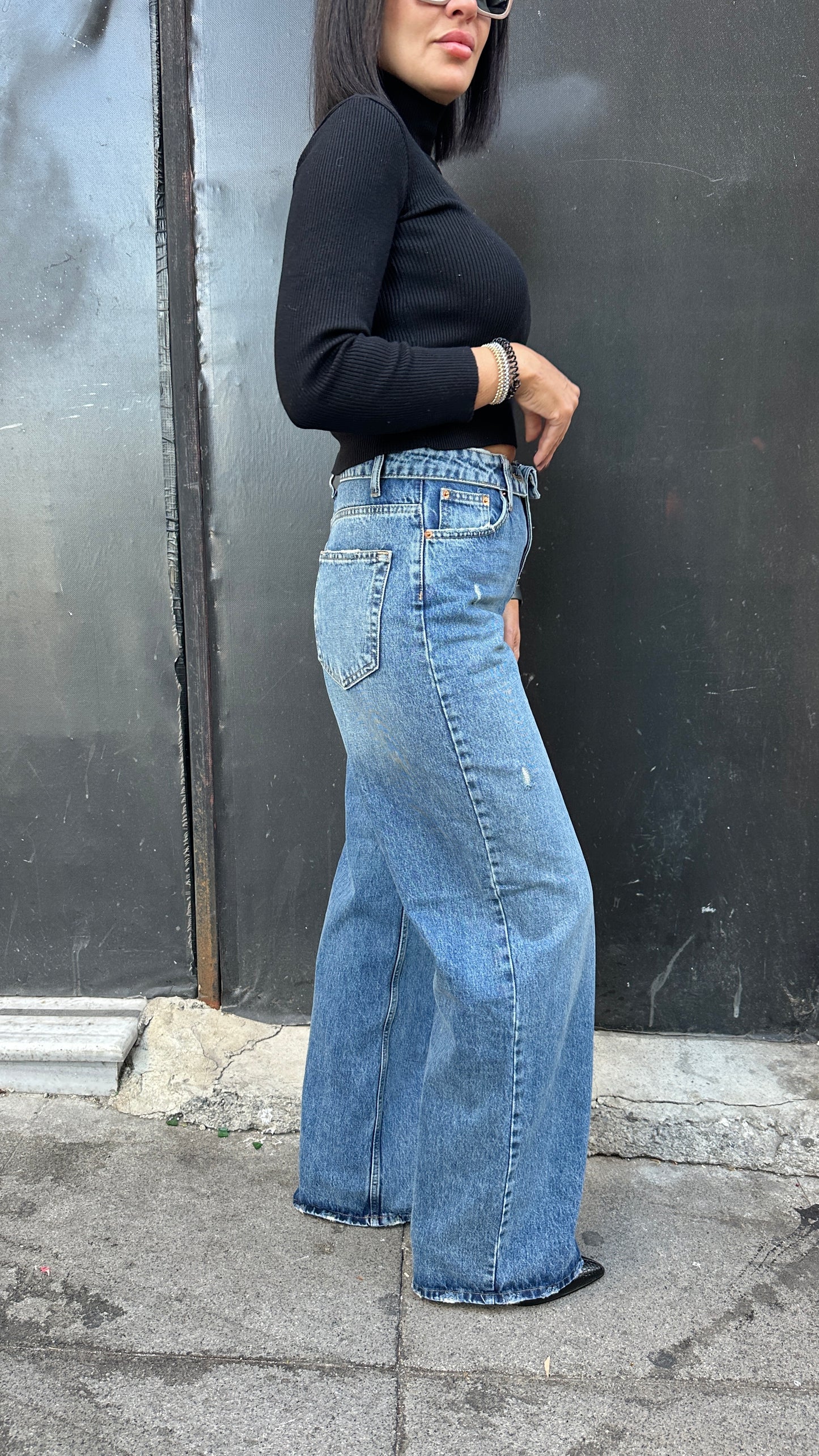 The Modern High-Rise Wide Leg Denim Jeans