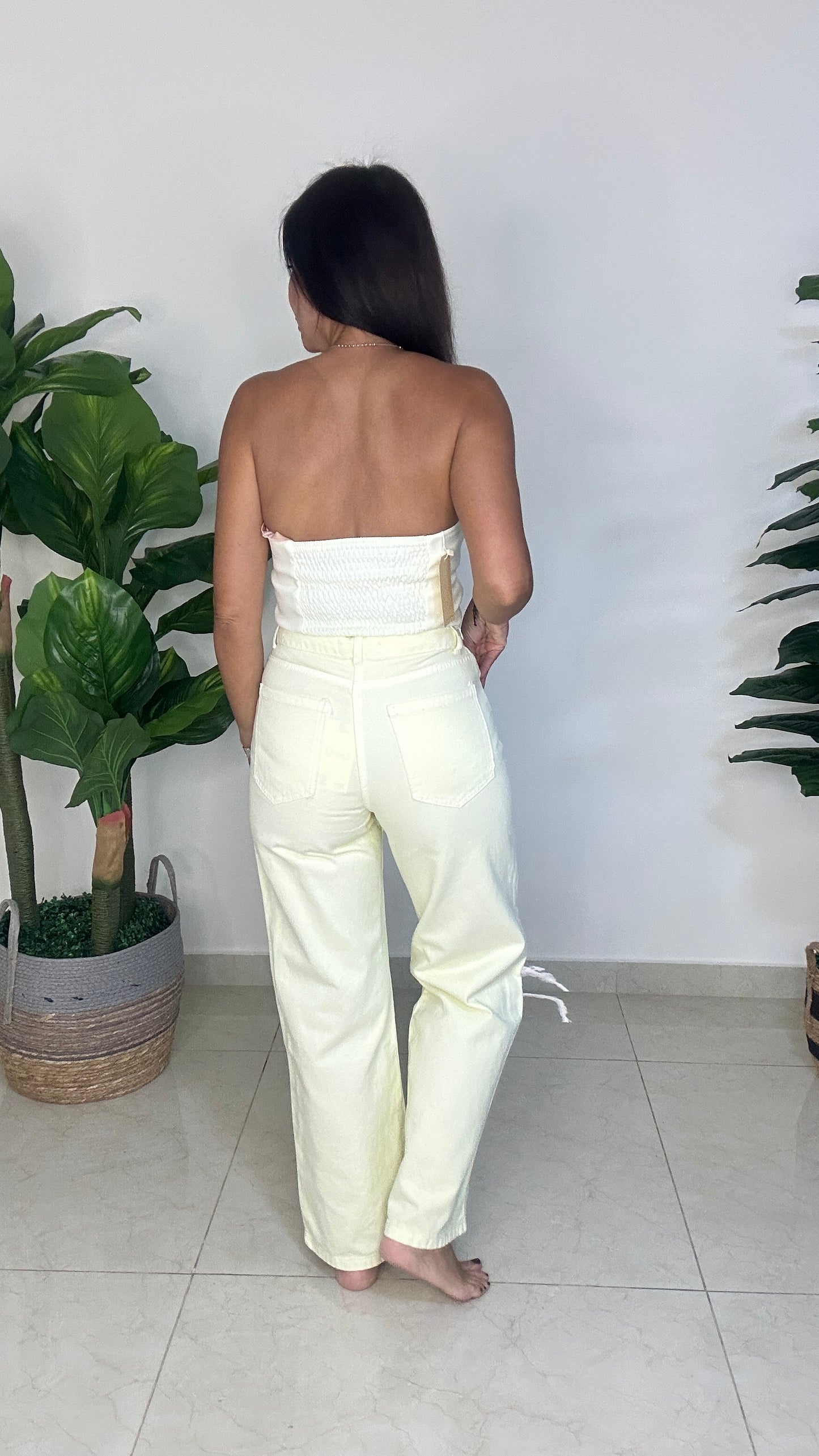 Yellow Denim Jeans- 100% Cotton