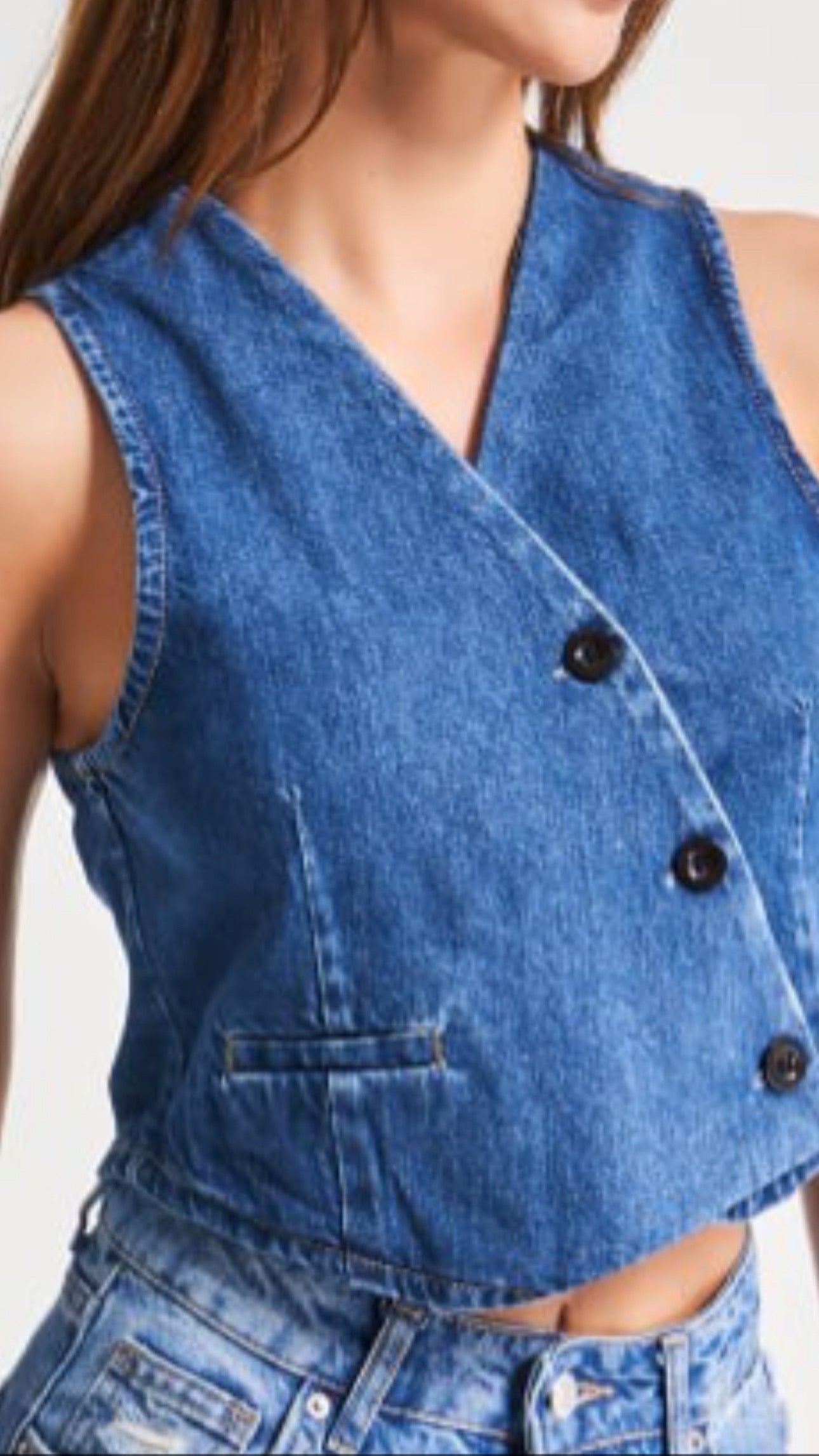 Denim - Crop - Vest