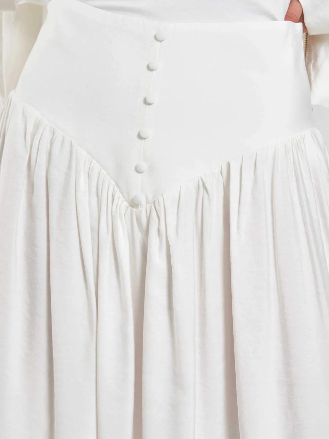 Ivory Corset-Waist Occasion Skirt