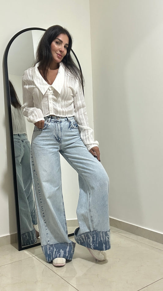 Palazzo Jeans - Blue denim