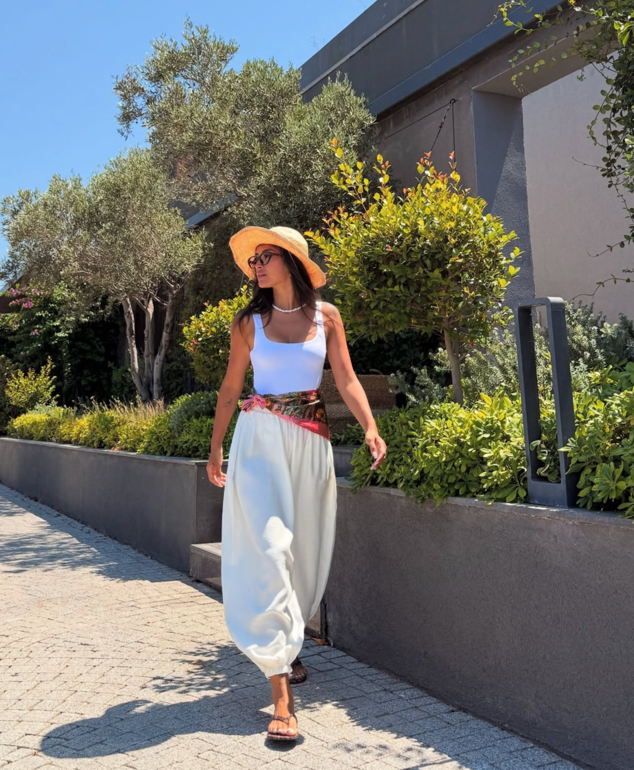 The Mediterranean Foulard-Waist Joggers Pant