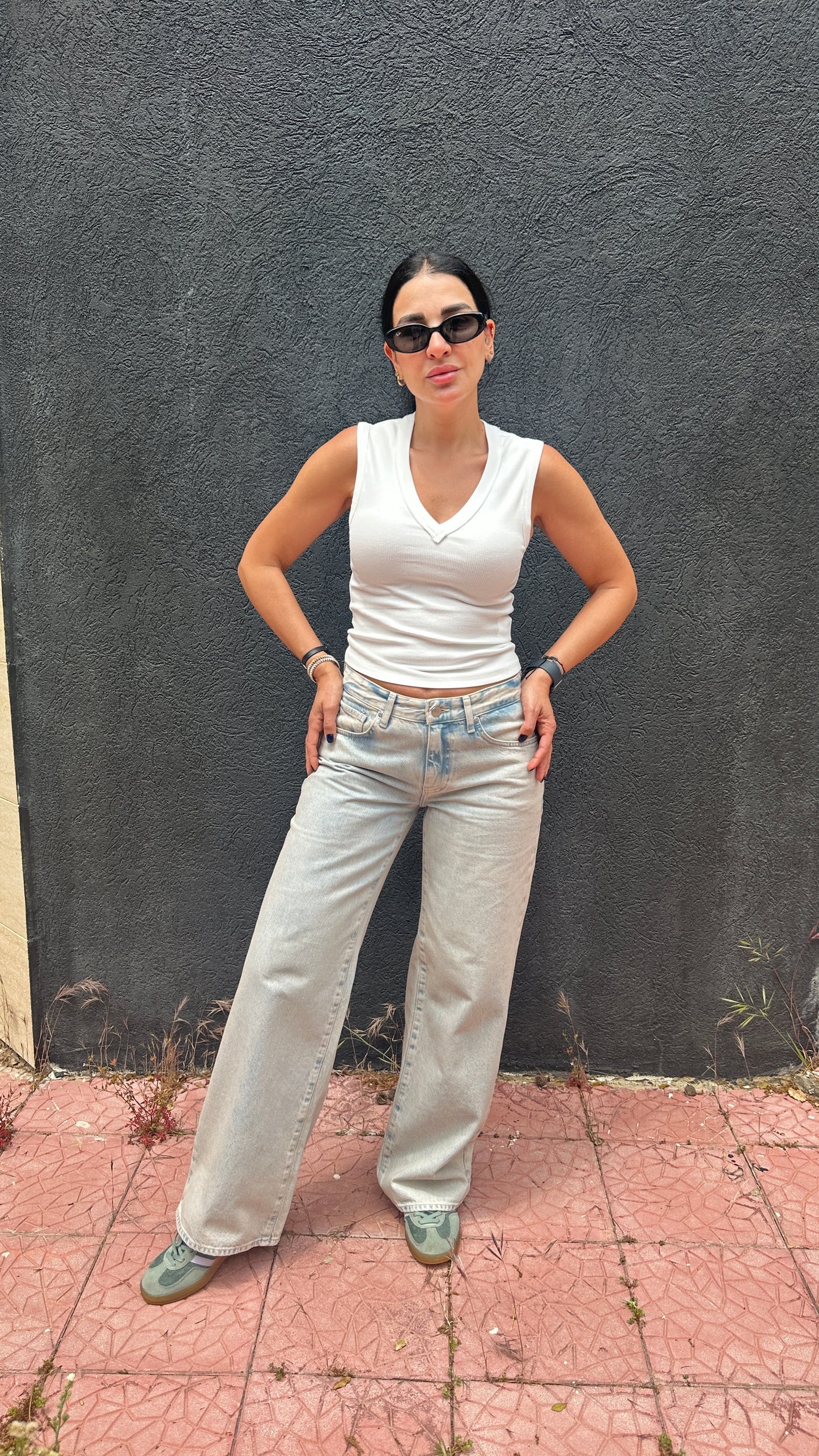 The Ultra-Light Blue Wide-Leg Denim Jeans