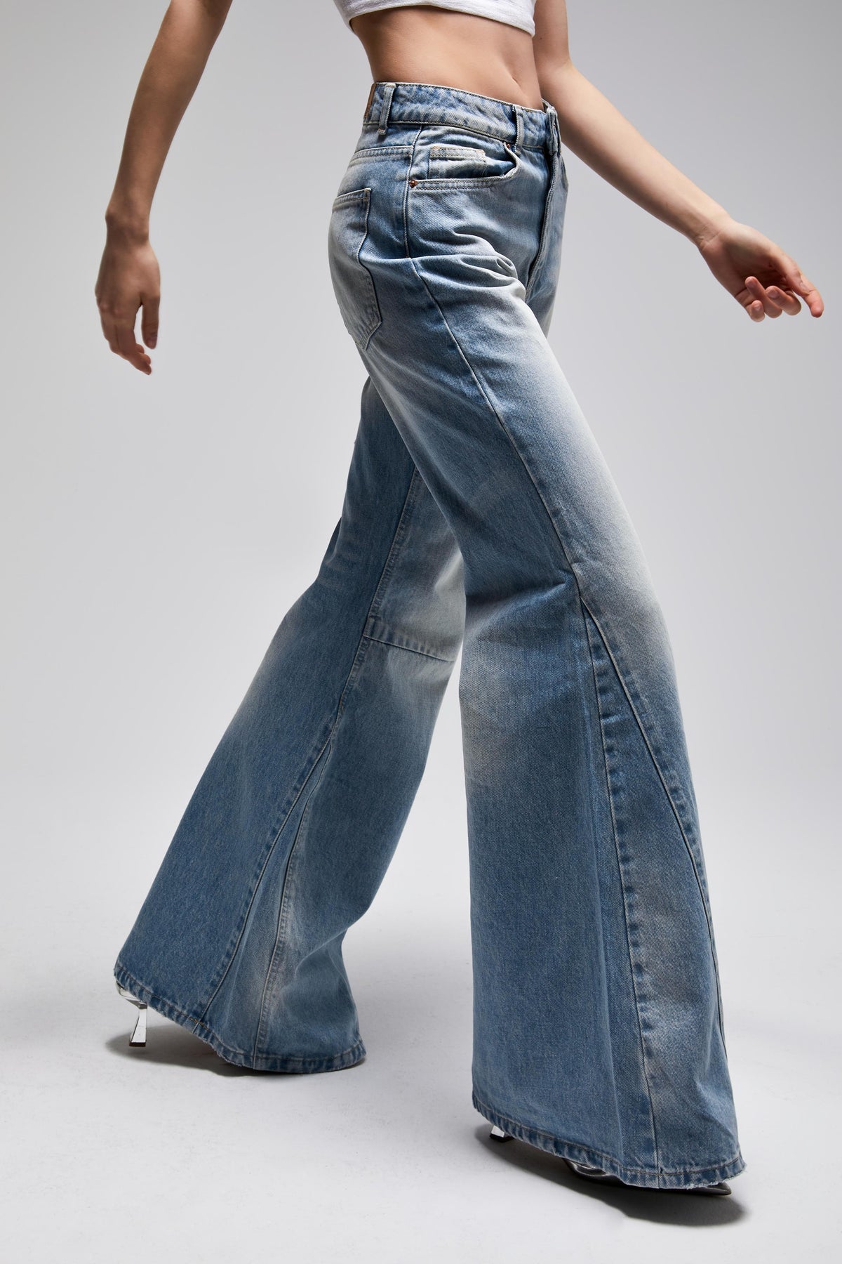 Jeans Flare Fit - 100% cotton Super Long Denim