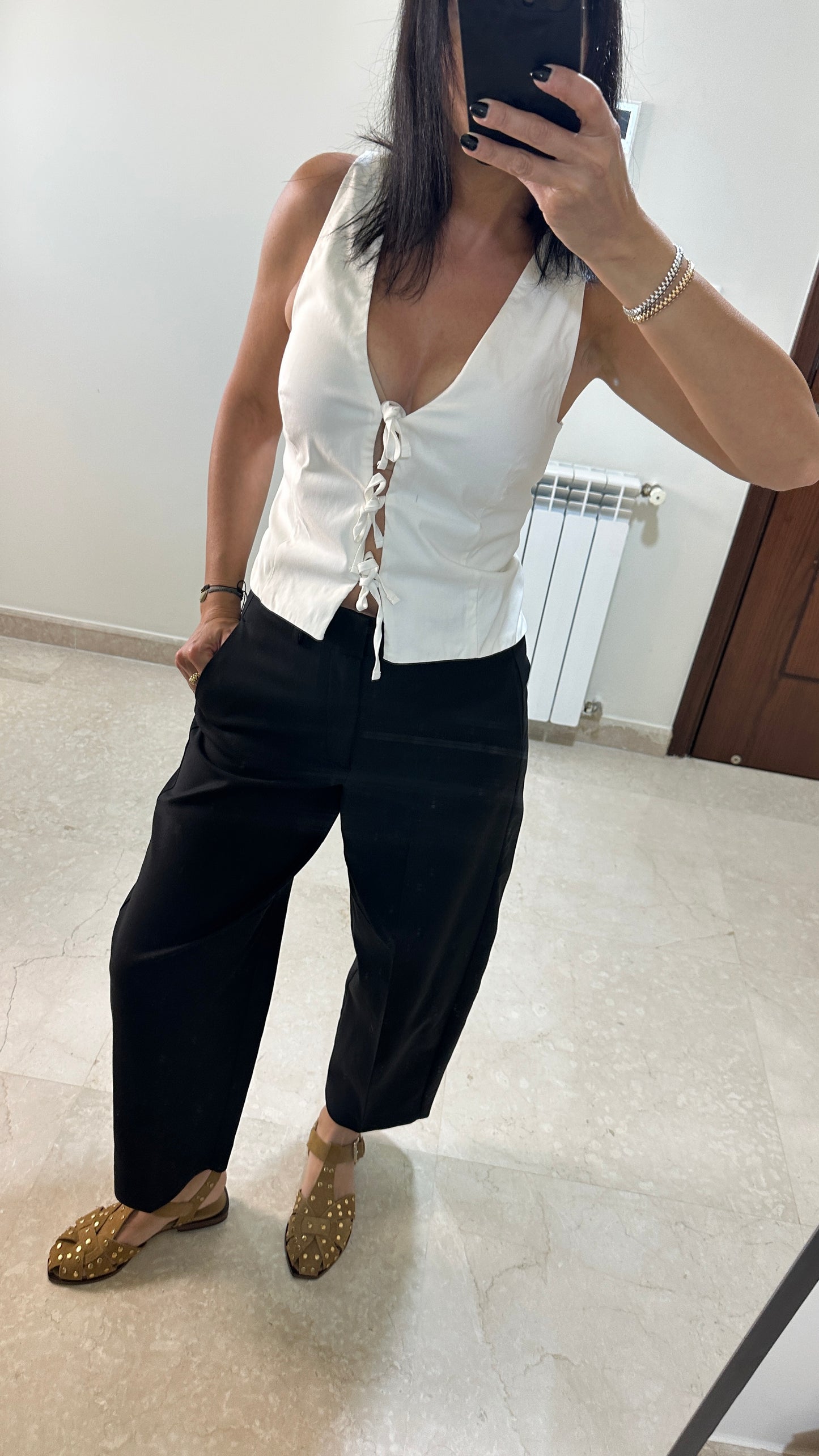 The Sculptural Tailored Balloon Pant -Black Color -