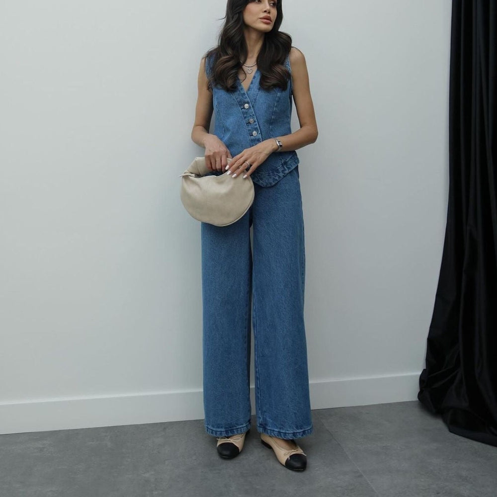 Vest Set - Denim Jeans
