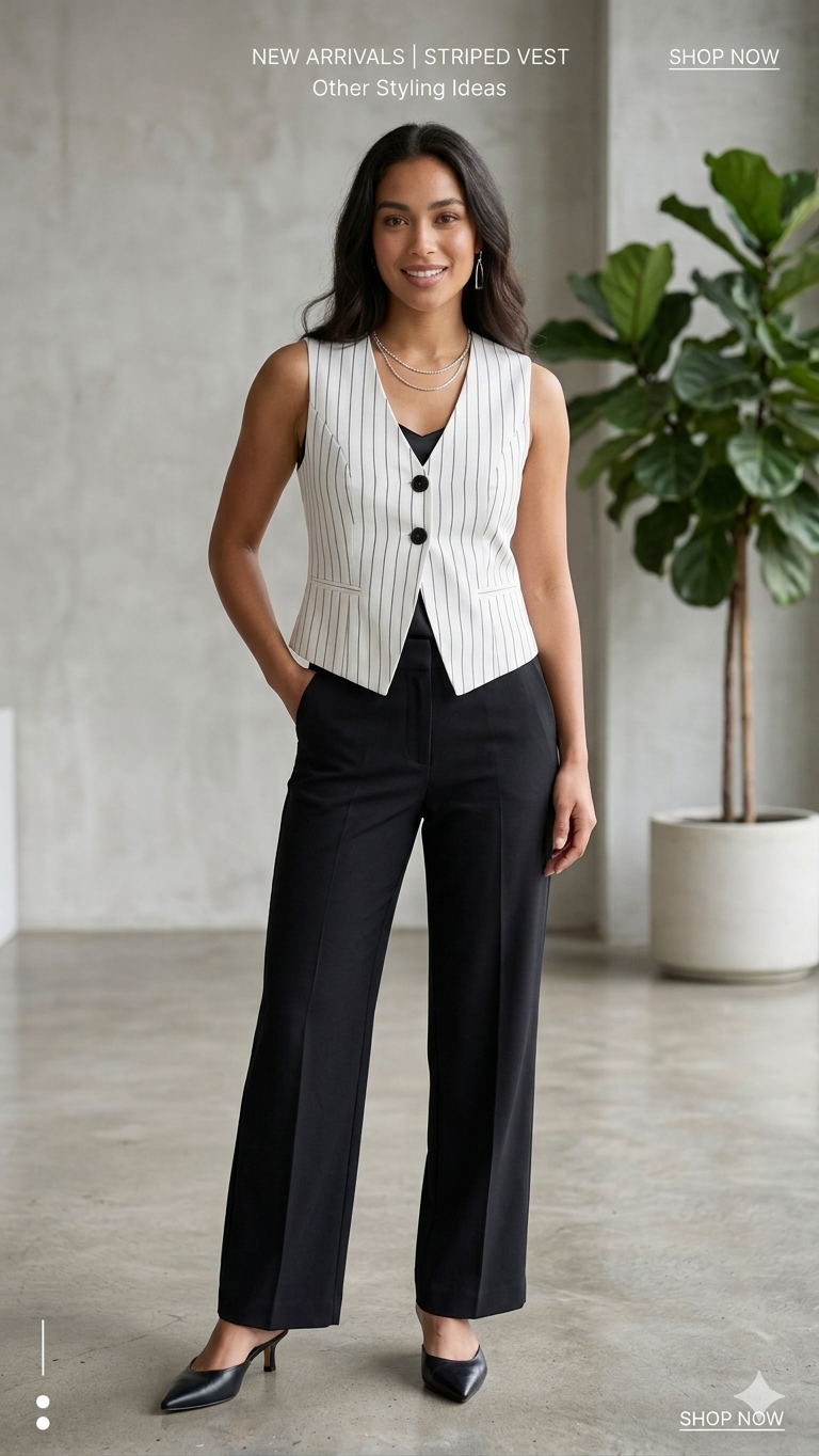 The Pinstripe Tailored Vest