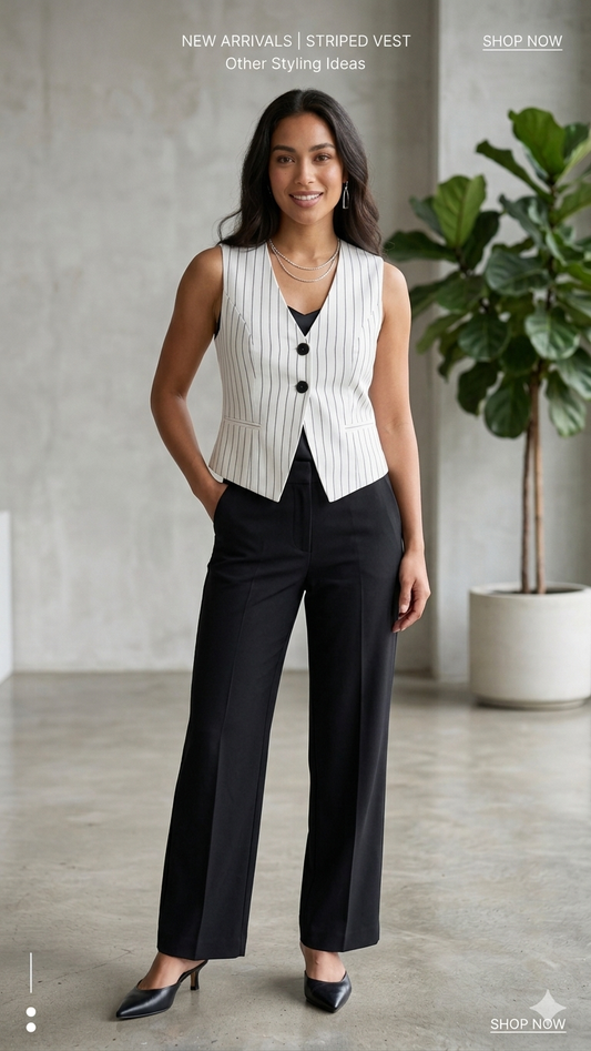 The Pinstripe Tailored Vest