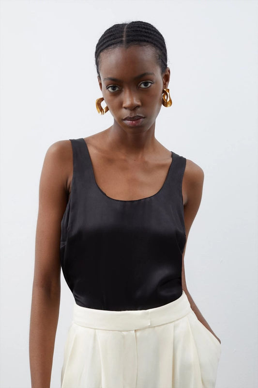 Satin Top - Black Color