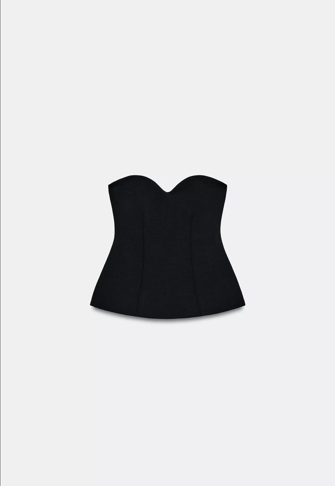 Toff Strapless Corset Top -Rich Black-