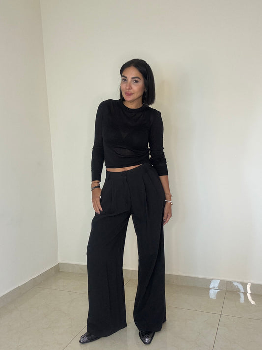 Classic Pant -PALAZZO- Black color