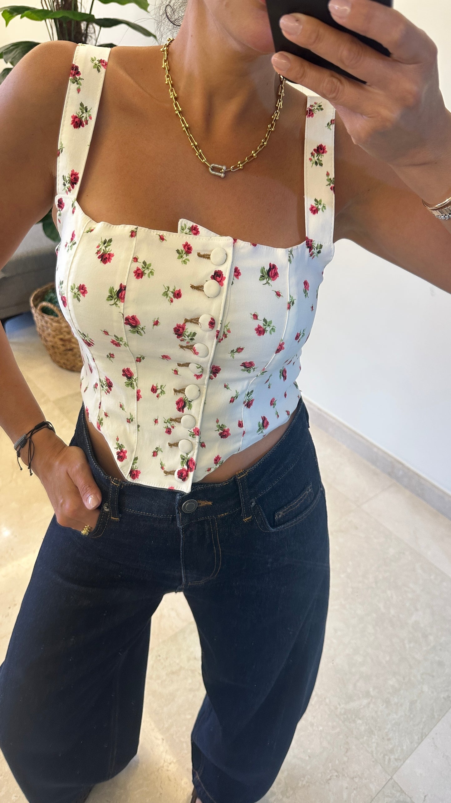 Charlotte Floral Corset Top