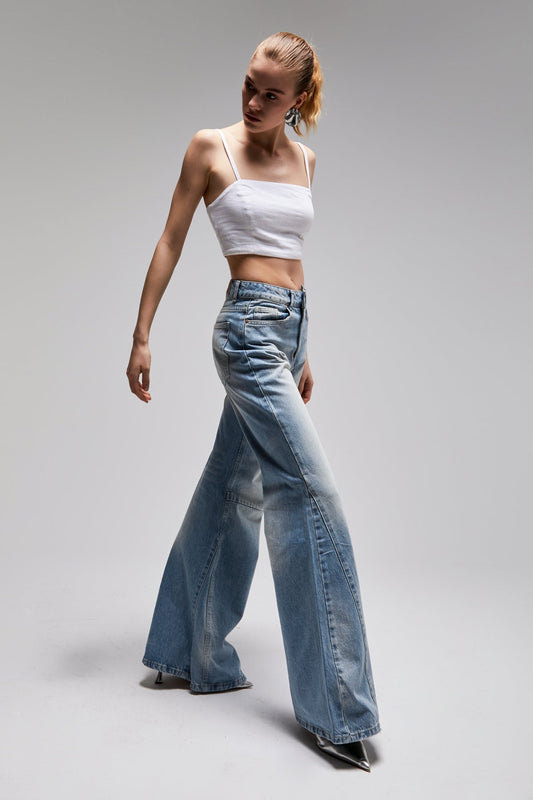 Jeans Flare Fit - 100% cotton Super Long Denim