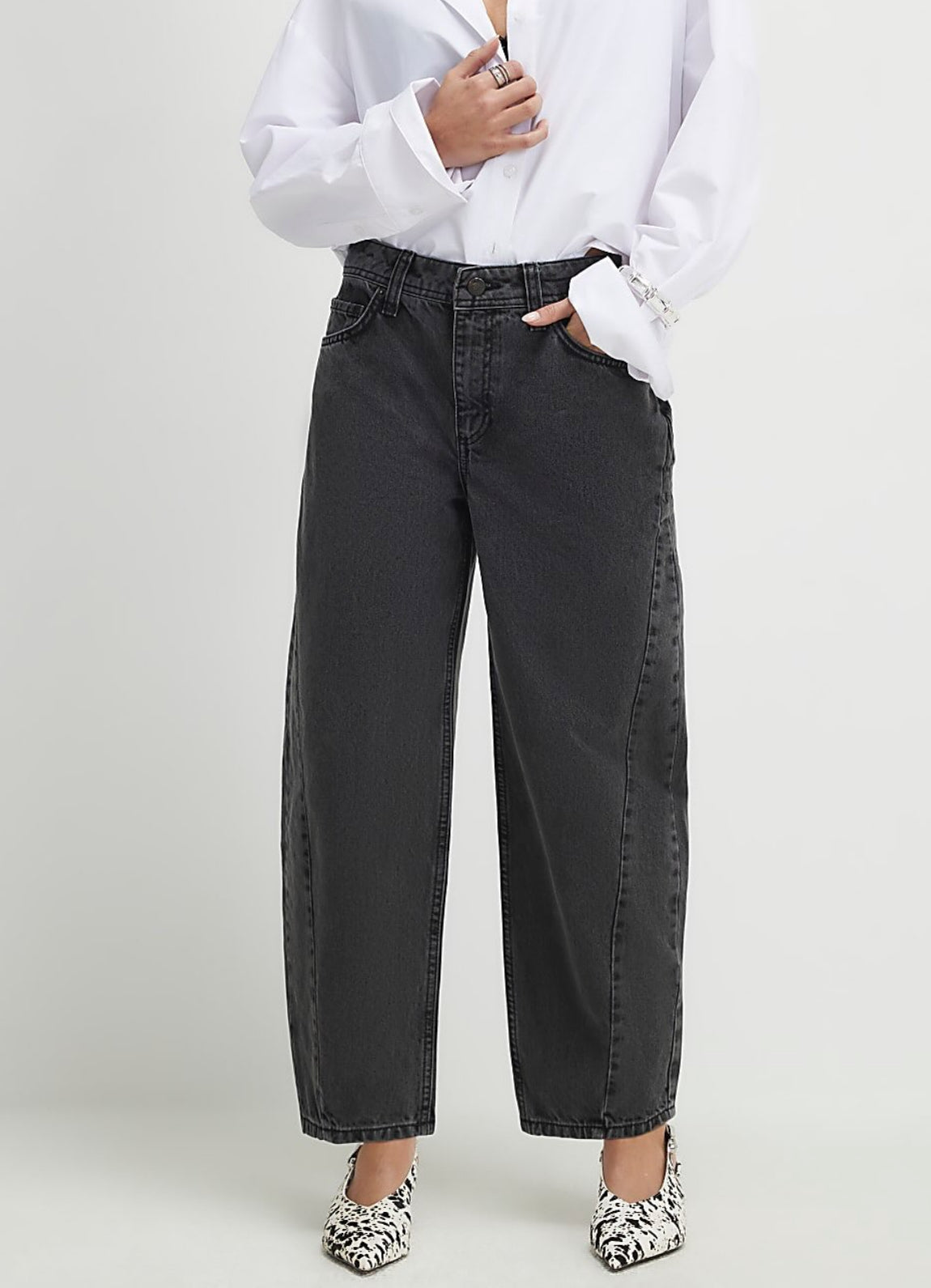 Barrel Black Denim - Jeans