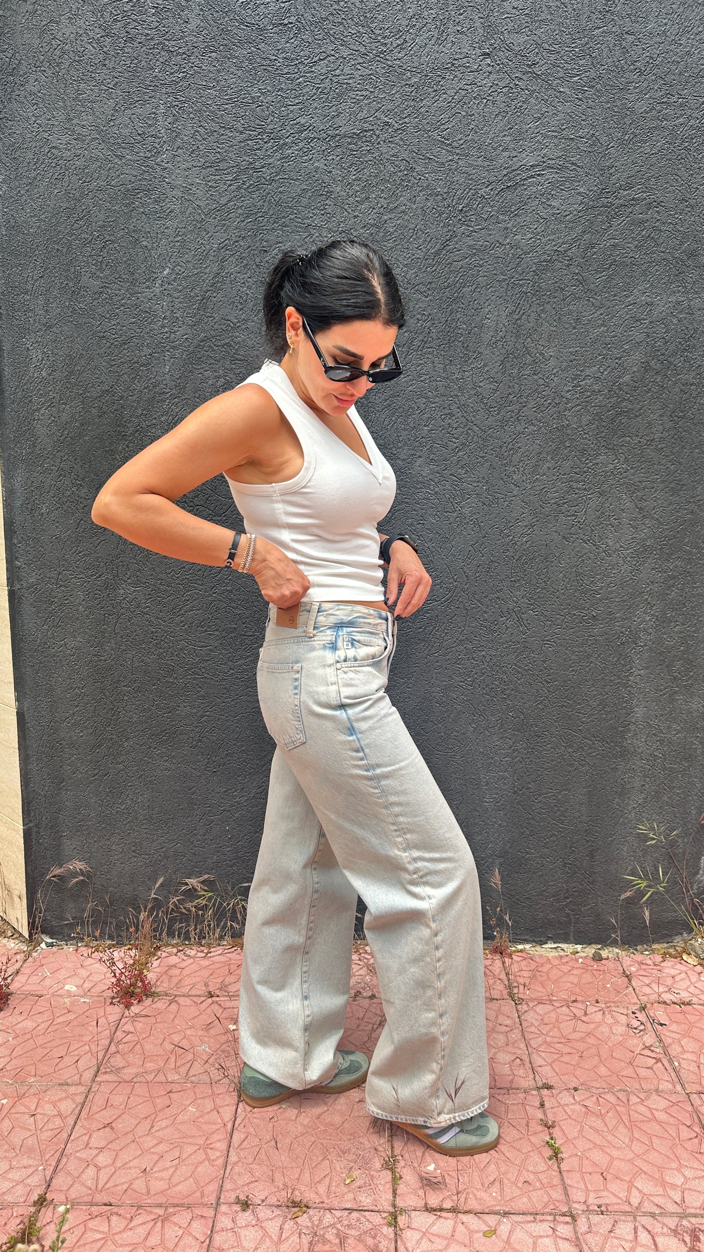 The Ultra-Light Blue Wide-Leg Denim Jeans