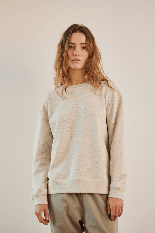Neutral Neppy Relaxed Fit Essentials Longline Sweatshirt - Greige -
