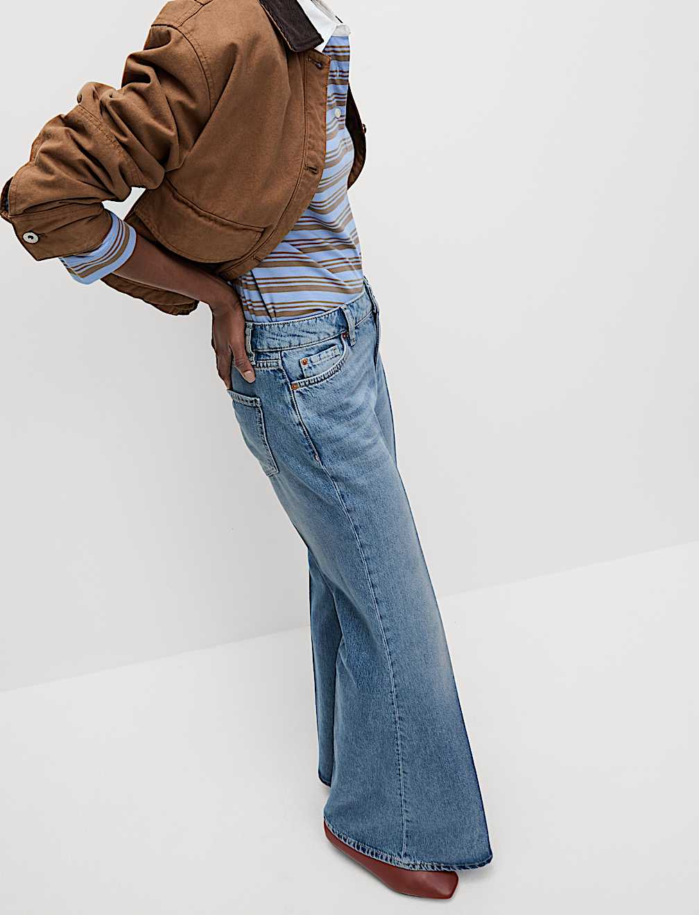 The Tailored Flare Jean with Crease Detail