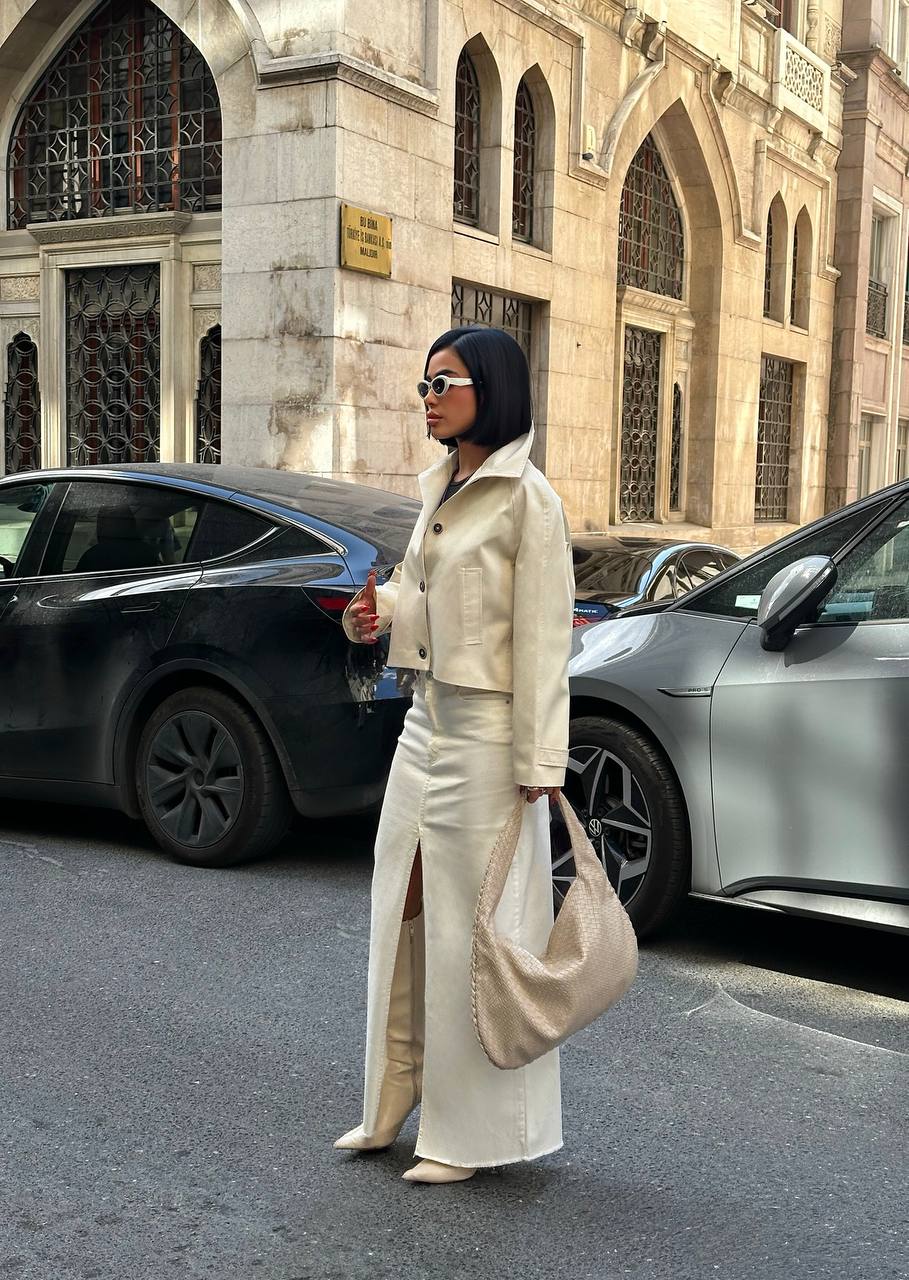 Fancy Jacket , Off -White color