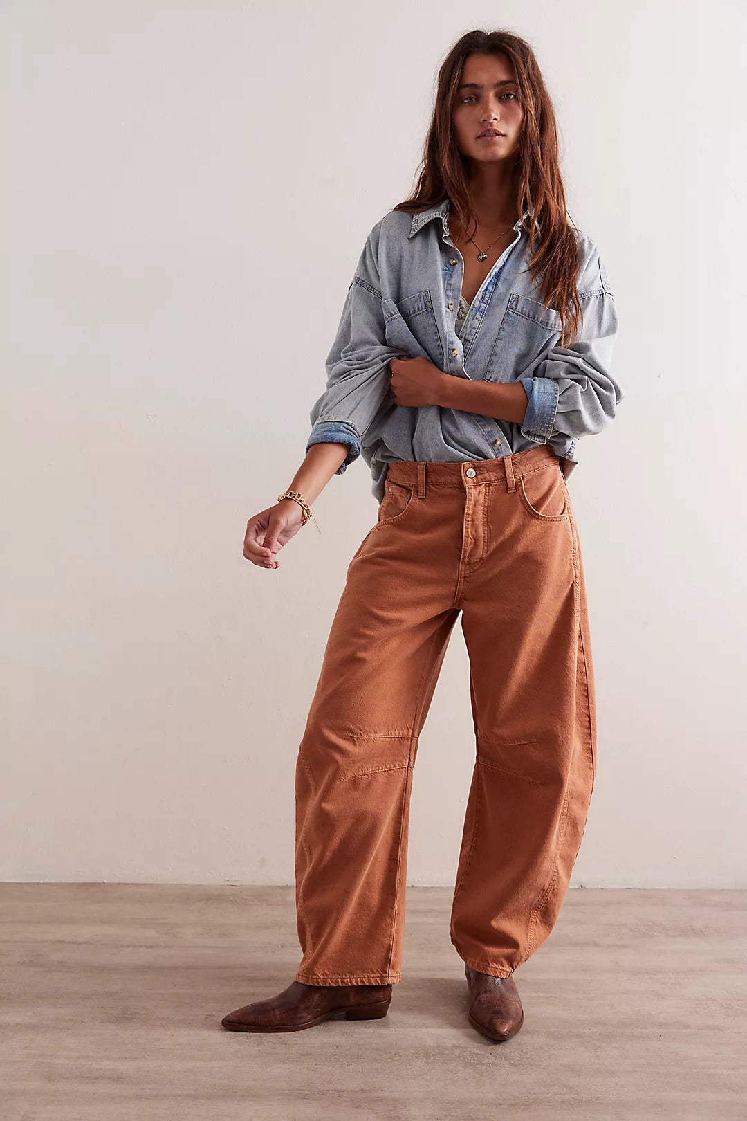 Barrel Denim - Jeans Brick Color