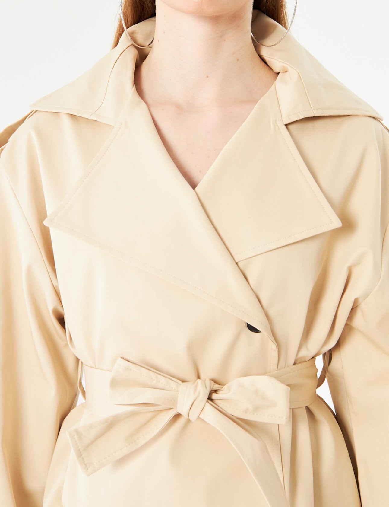 Trench Coat- Beige Color - Oversized