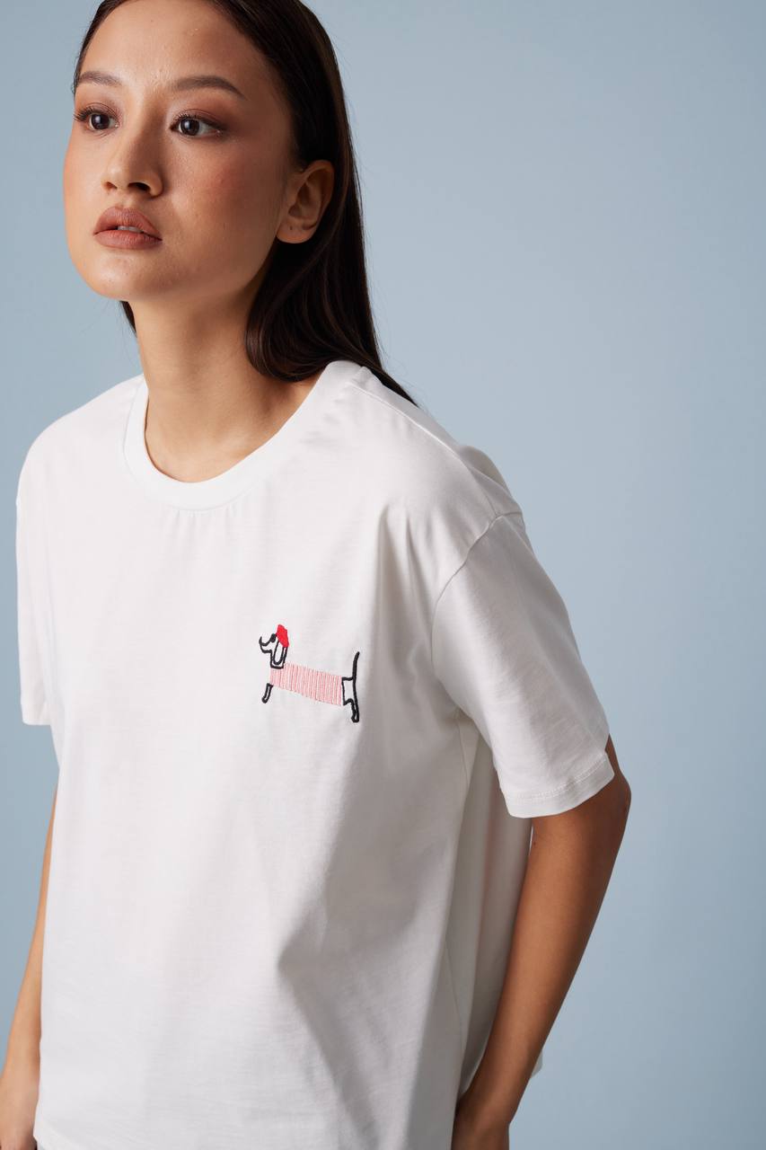 Dog Sketch Tee – Relaxed Fit