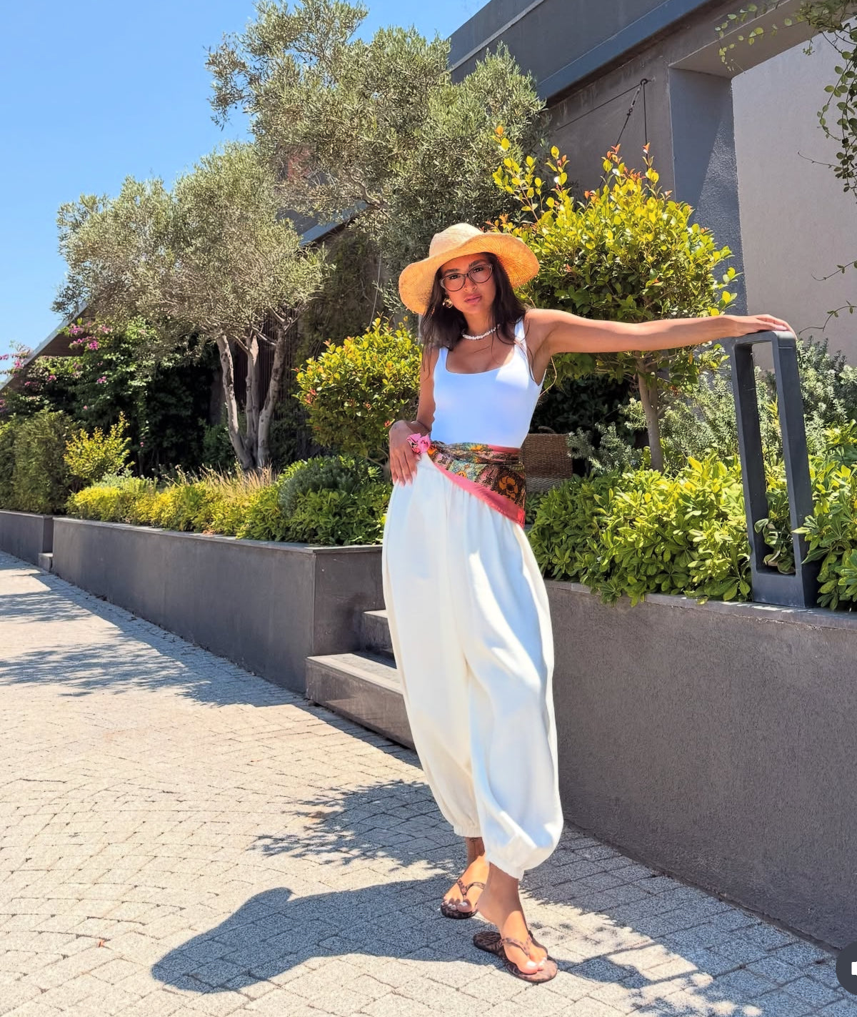 The Mediterranean Foulard-Waist Joggers Pant