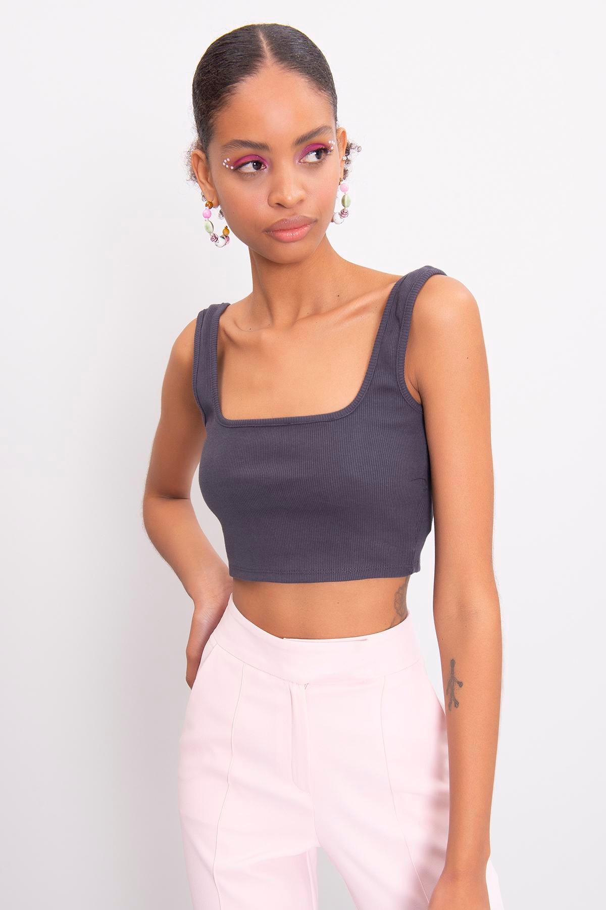 Square Neck Crop Top