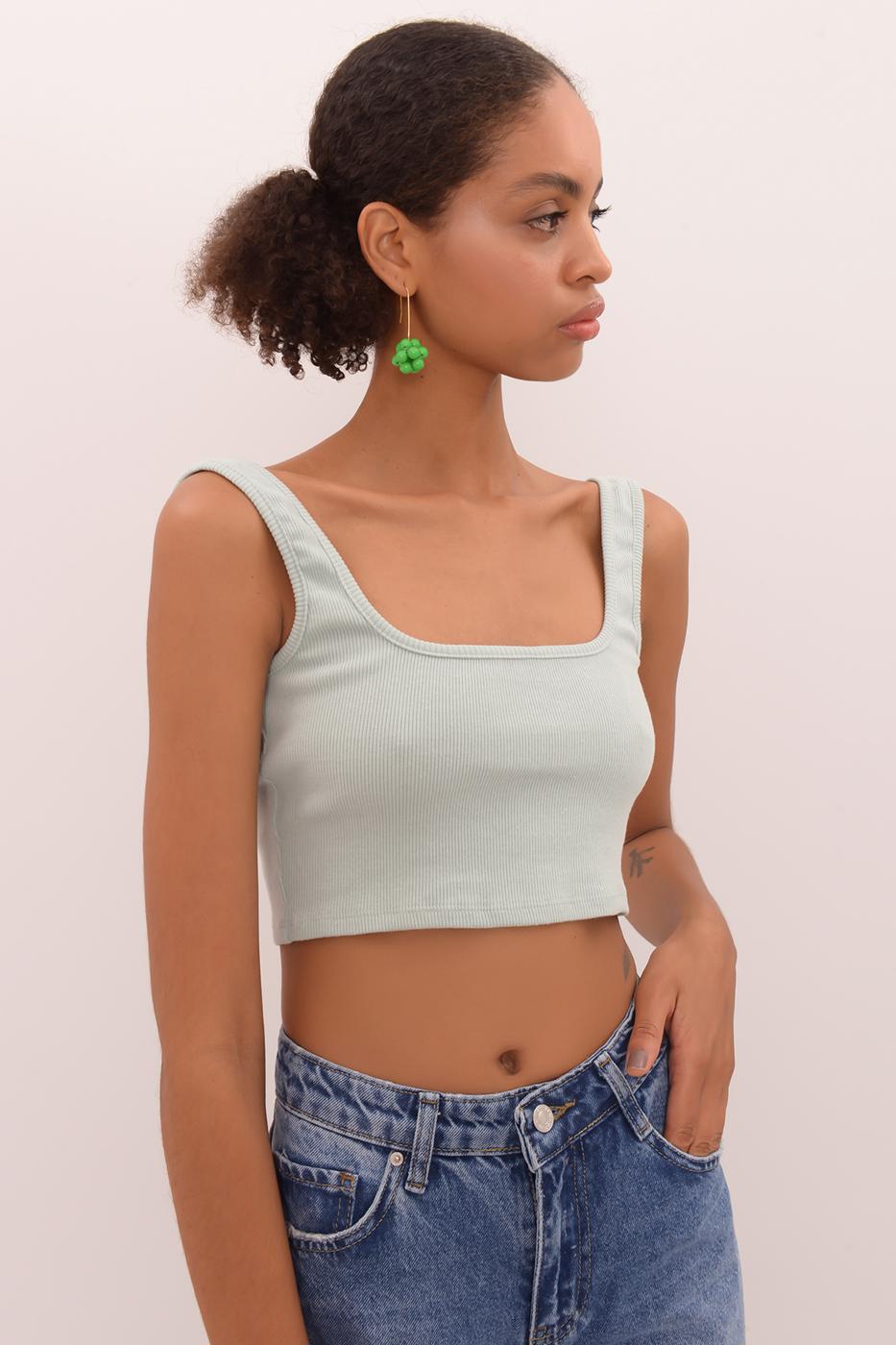 Square Neck Crop Top