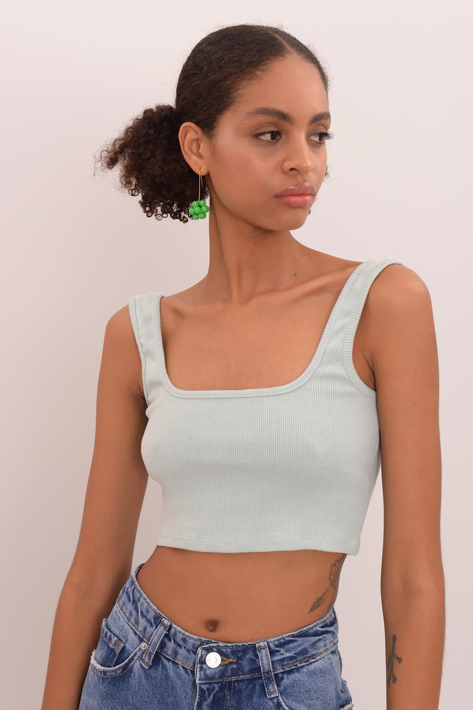 Square Neck Crop Top