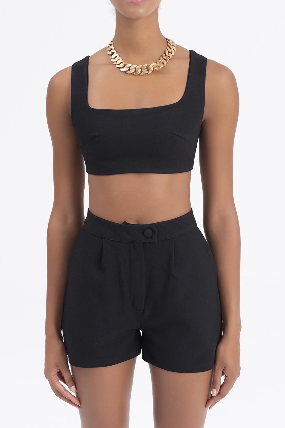 Sculpted Square-Neck Crop