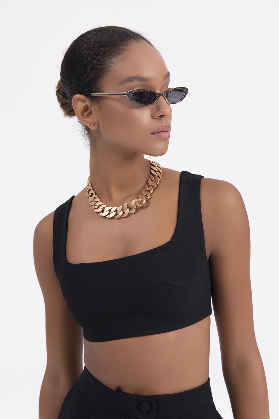 Sculpted Square-Neck Crop