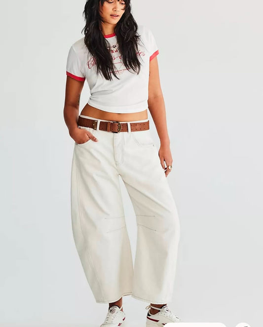 White Barrel Jeans