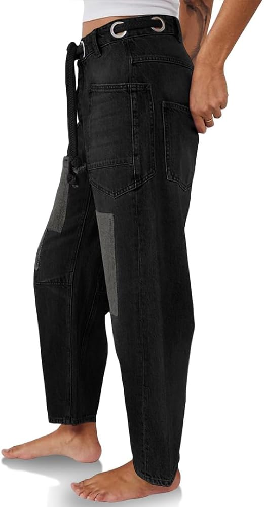 Black Barrel Jeans