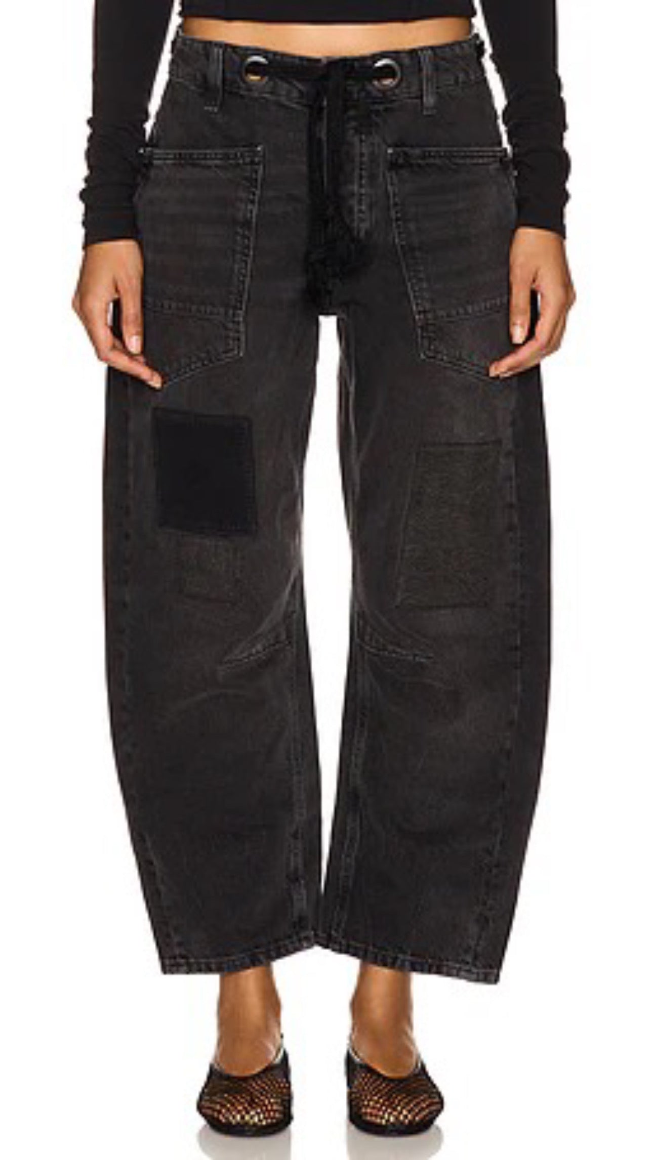 Black Barrel Jeans