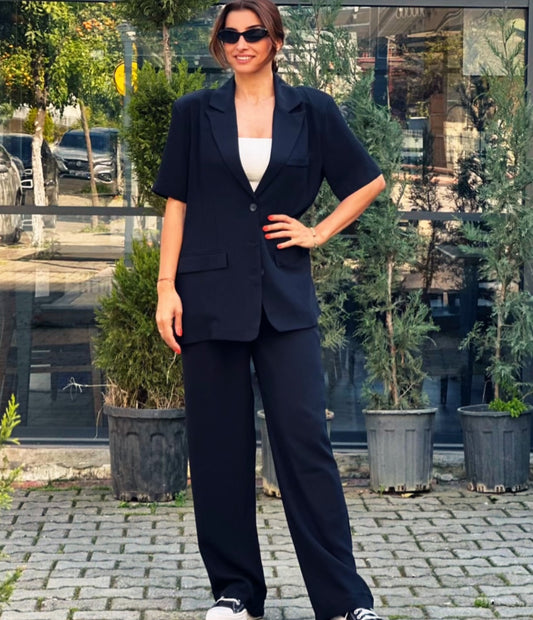 Happy Girl Blazer - Black