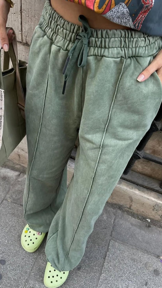 SweatPants - Washed Green